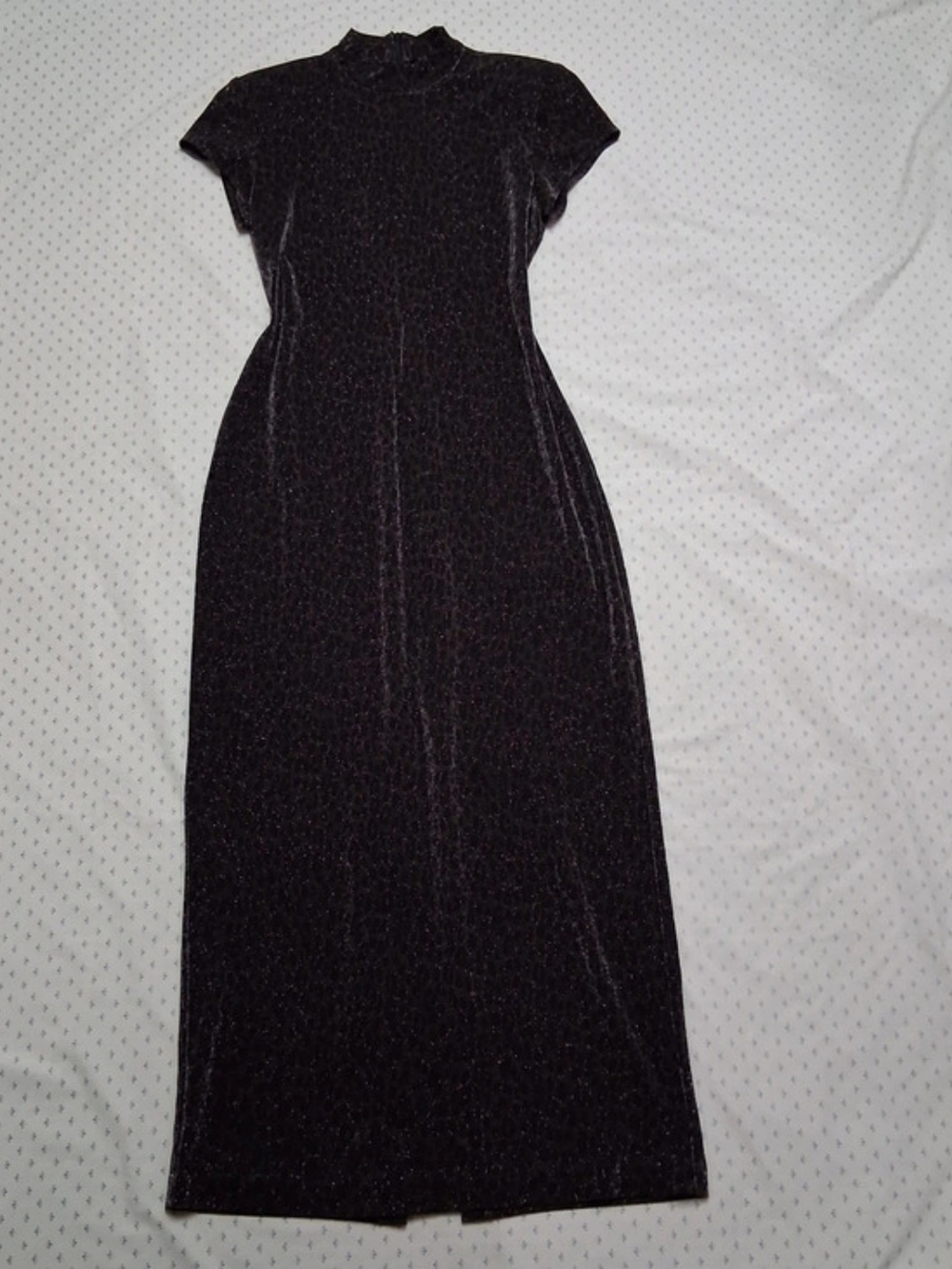 Rhapsody Black Velvet Maxi Dress Size 10